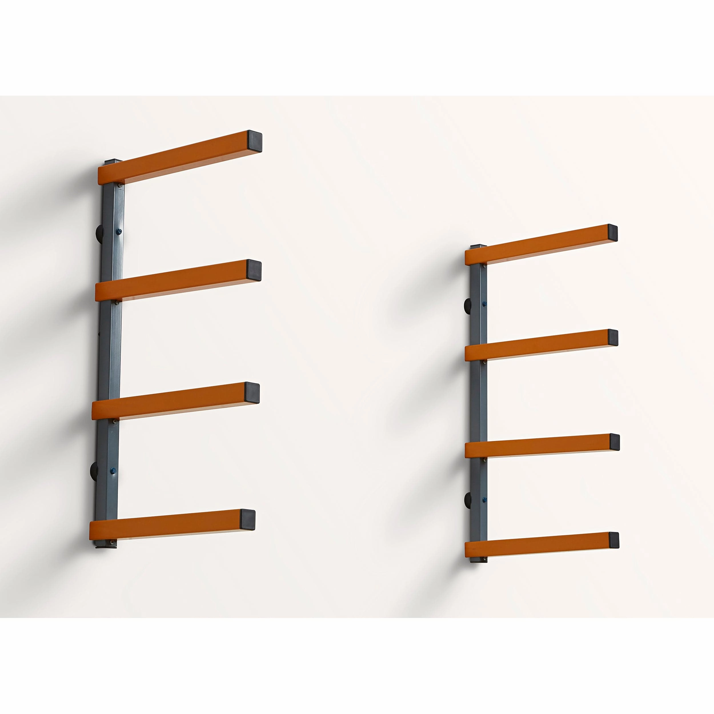 4-Level Lumber Storage Rack - Orange & Gray