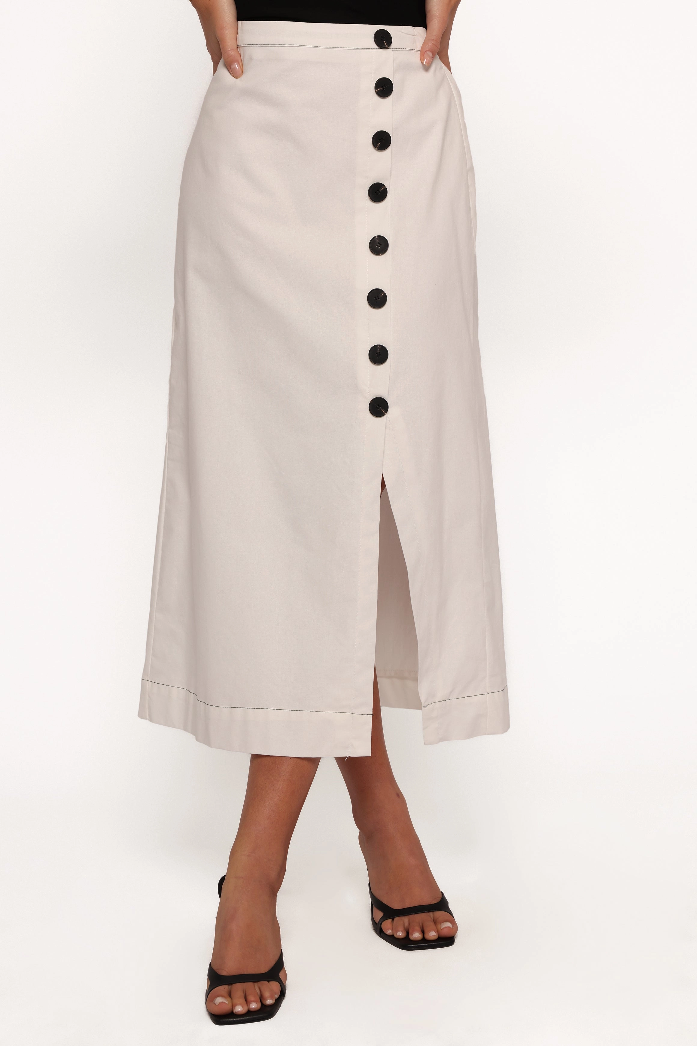 Alder Midi Skirt - Cream