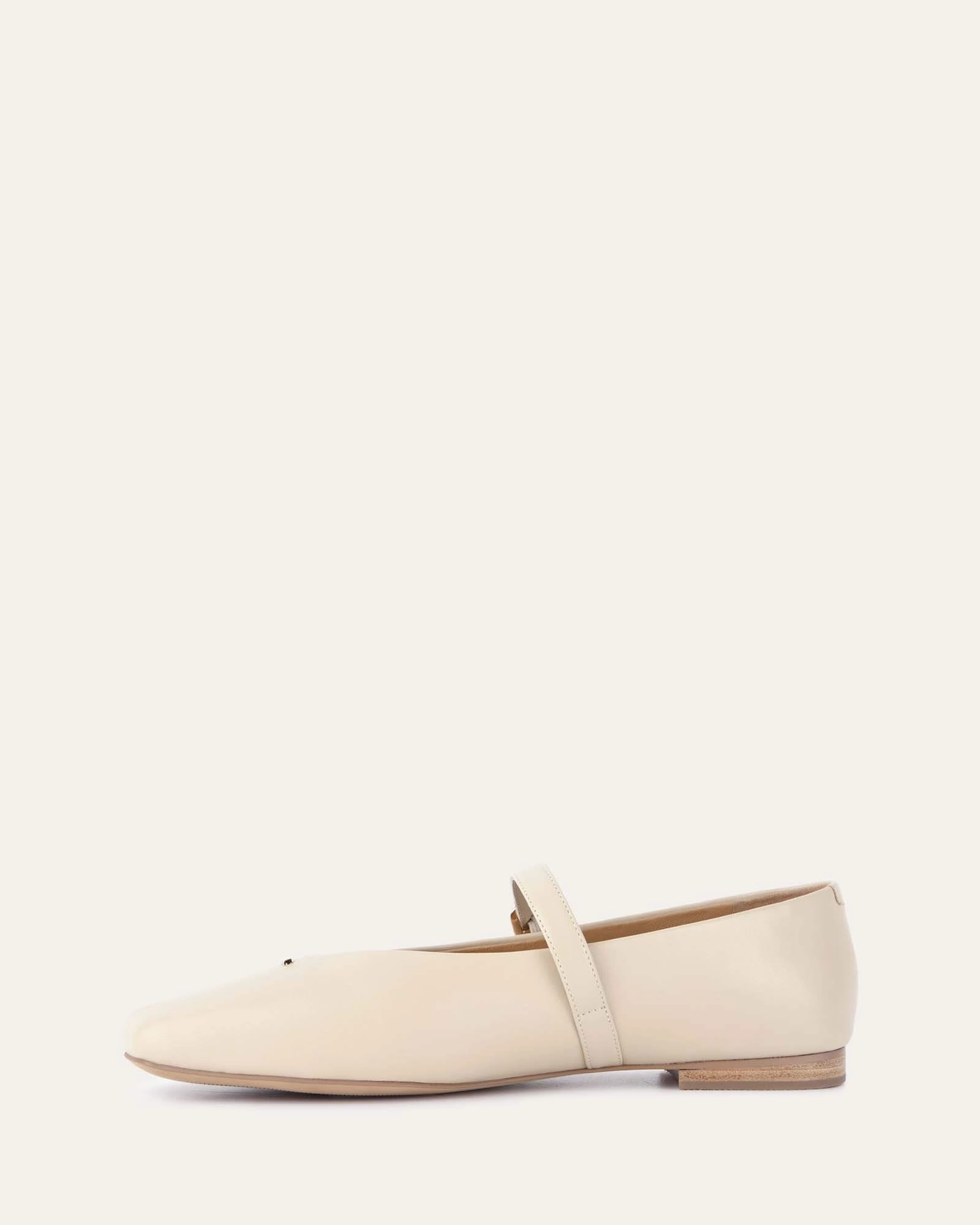 APRIL CASUAL FLATS SAND LEATHER