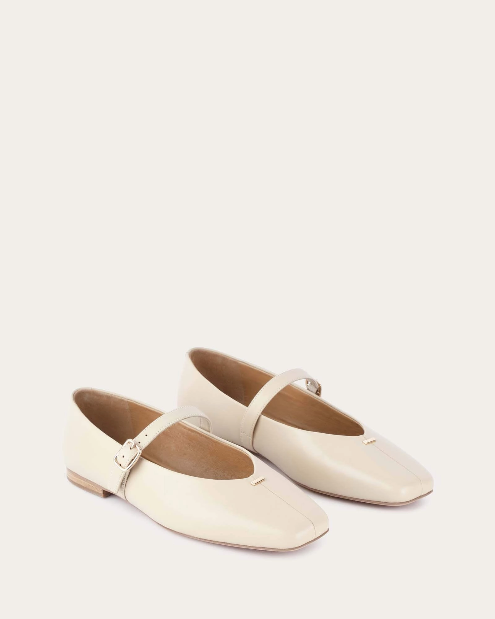 APRIL CASUAL FLATS SAND LEATHER
