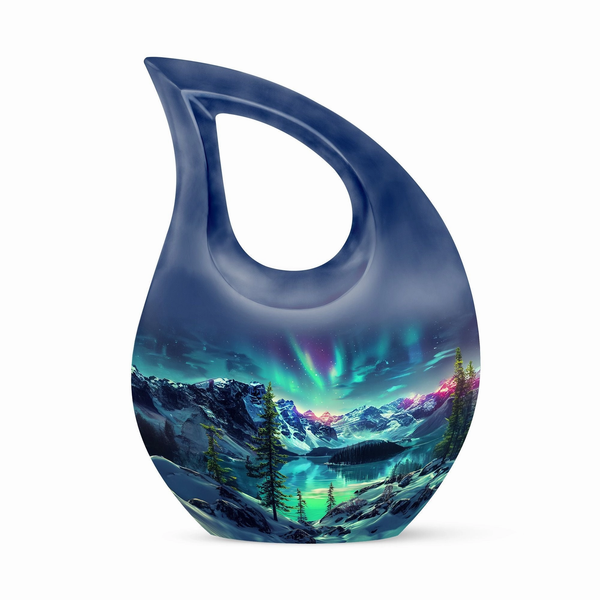 Aurora Borealis Urn: Large and Durable Memorial Urn