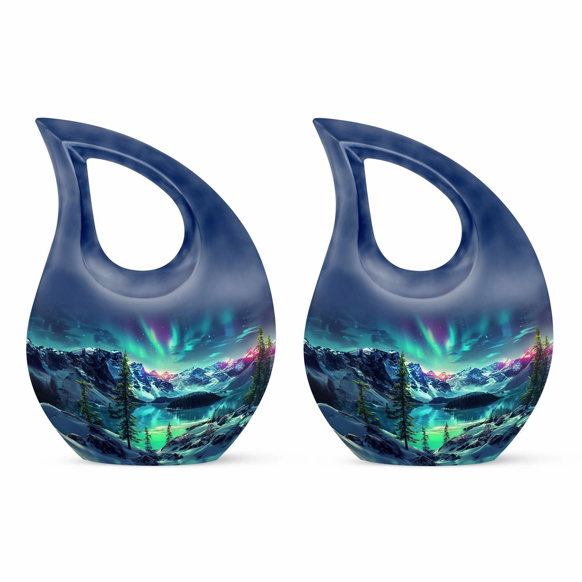 Aurora Borealis Urn: Large and Durable Memorial Urn
