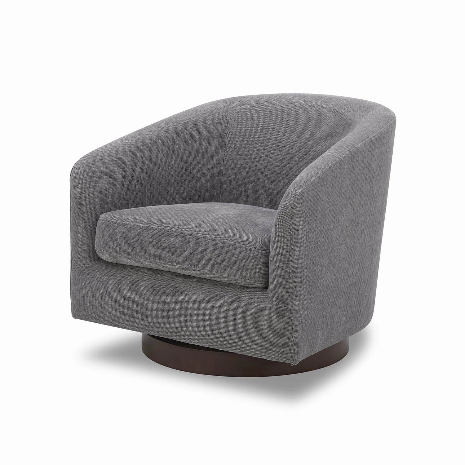 Better Homes & Gardens KF.A1079-PEW Bradford Wooden Base Modern Swivel Chair, Gray