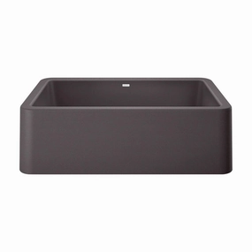 Blanco 401985 Ikon Farmhouse Single Basin Composite Kitchen Sink, Cinder, 33"