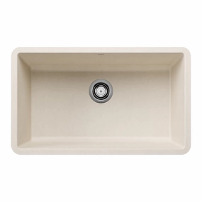 Blanco 442533 Precis 30 Inch Undermount Single Basin Silgranit Kitchen Sink - White