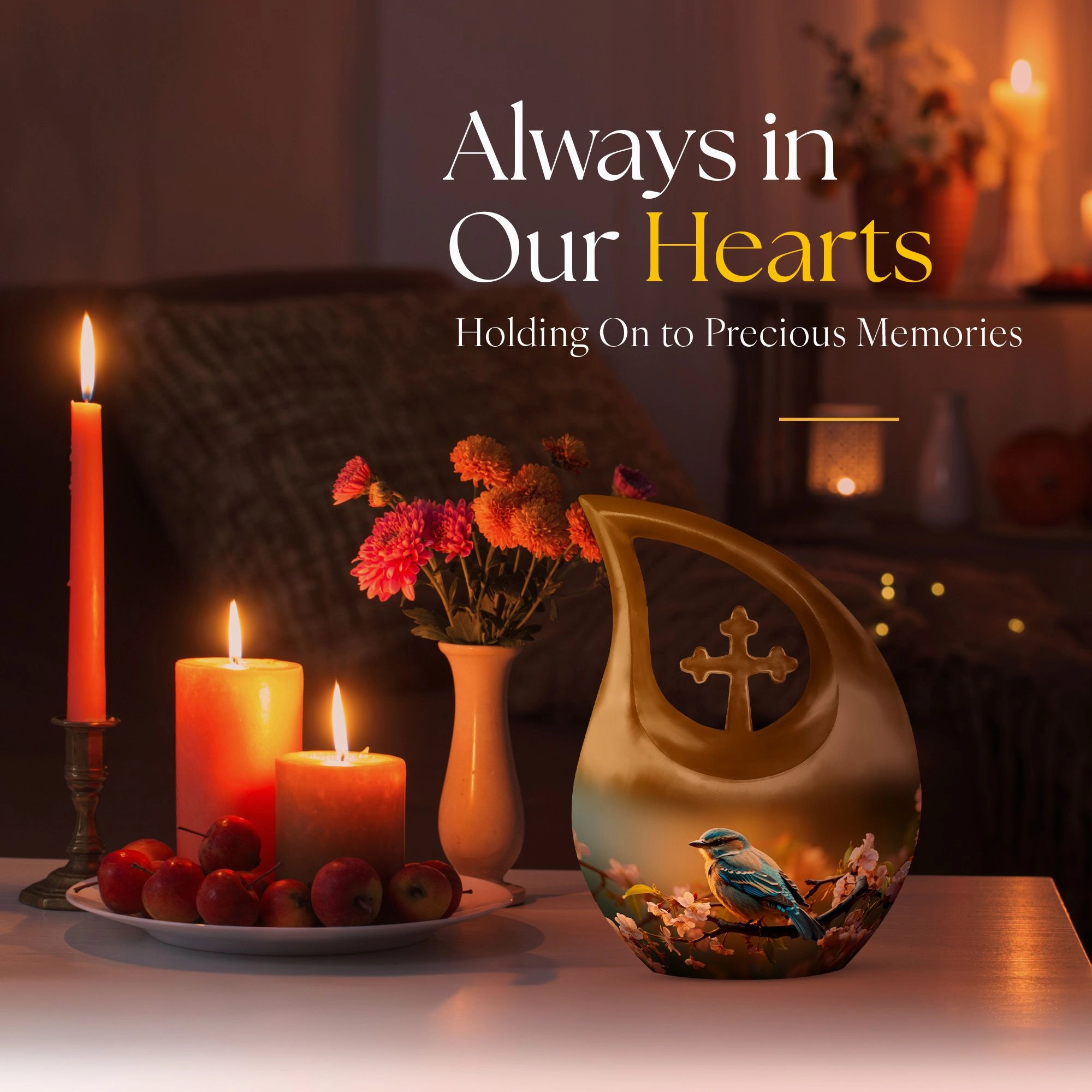 Blossom Avian Urn: A Large Memorial Urn For Ashes