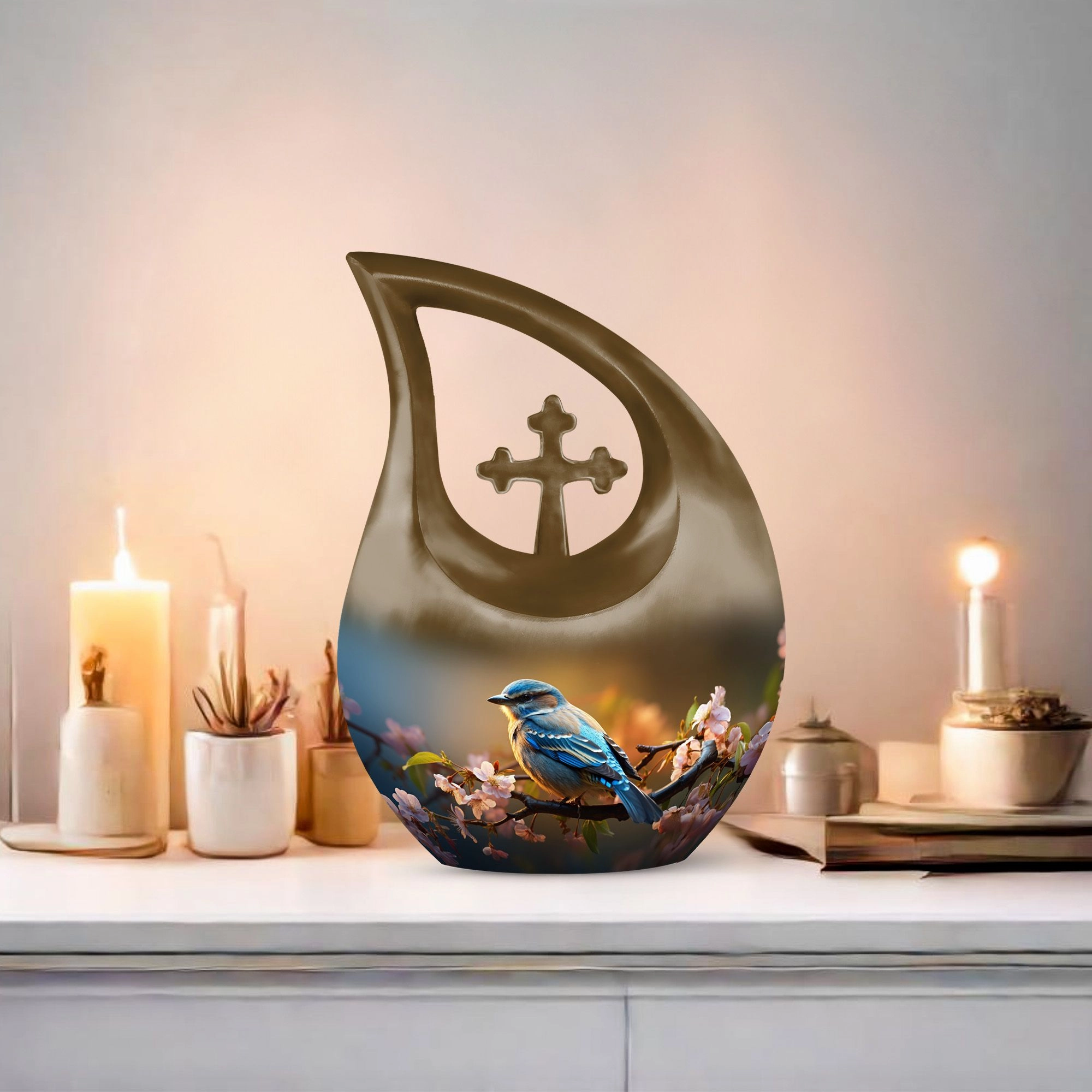 Blossom Avian Urn: A Large Memorial Urn For Ashes