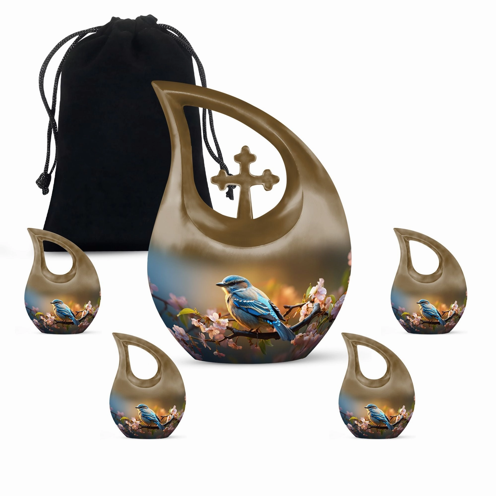 Blossom Avian Urn: A Large Memorial Urn For Ashes