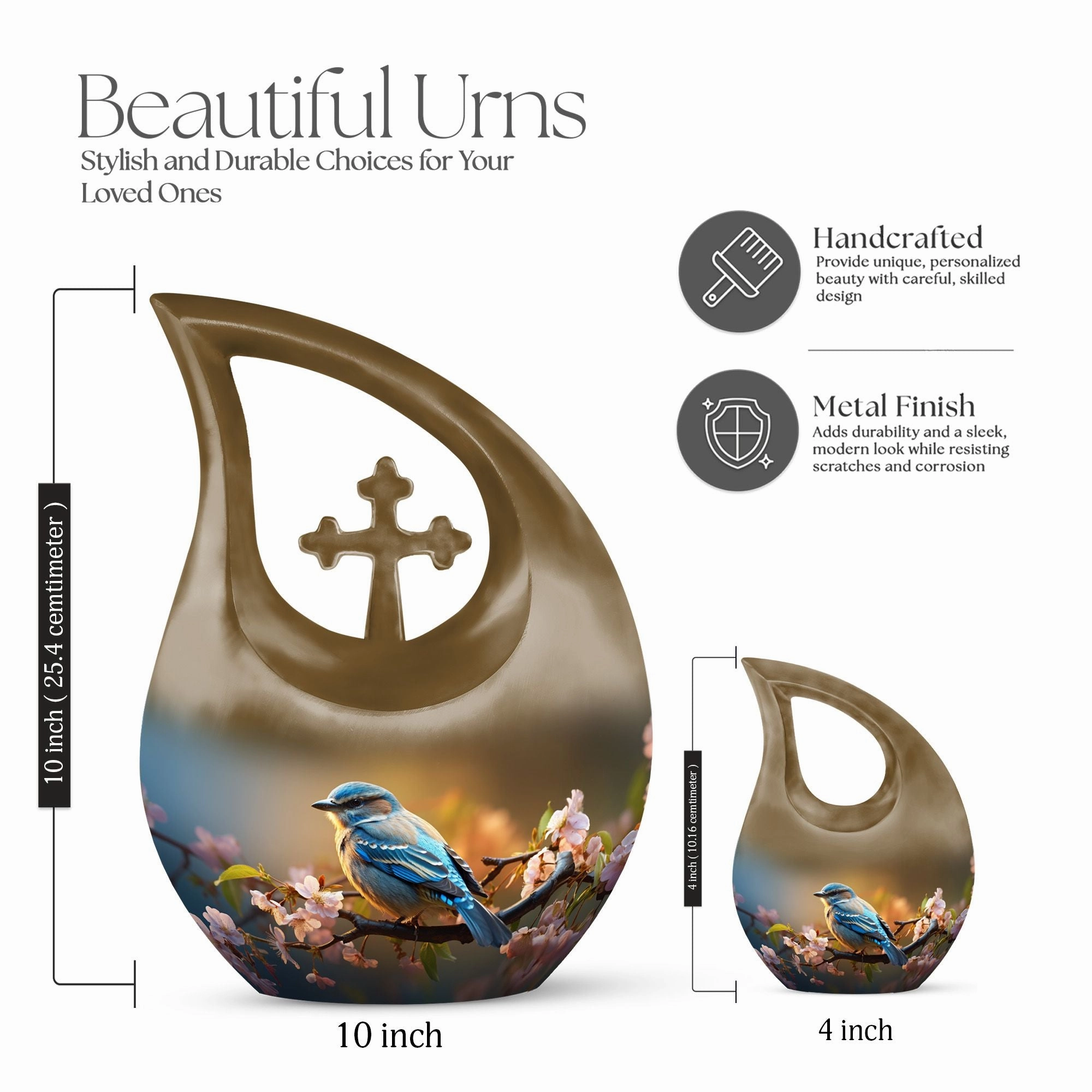 Blossom Avian Urn: A Large Memorial Urn For Ashes