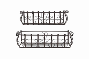 BROWN IRON FARMHOUSE PLANTSTAND