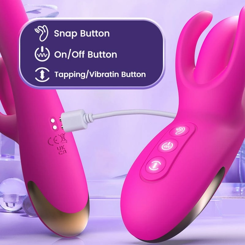 Bunny Clitoris 7 Snapping 10 Tapping Clitoral G Spot Vibrator