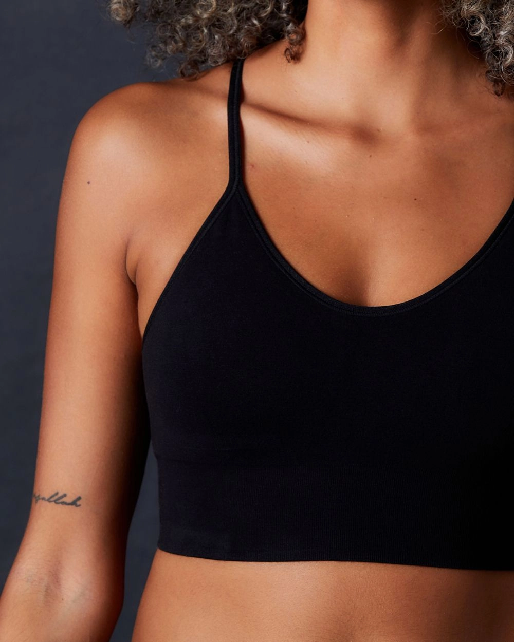 Cabana Cotton Seamless Crop Cami Bralette