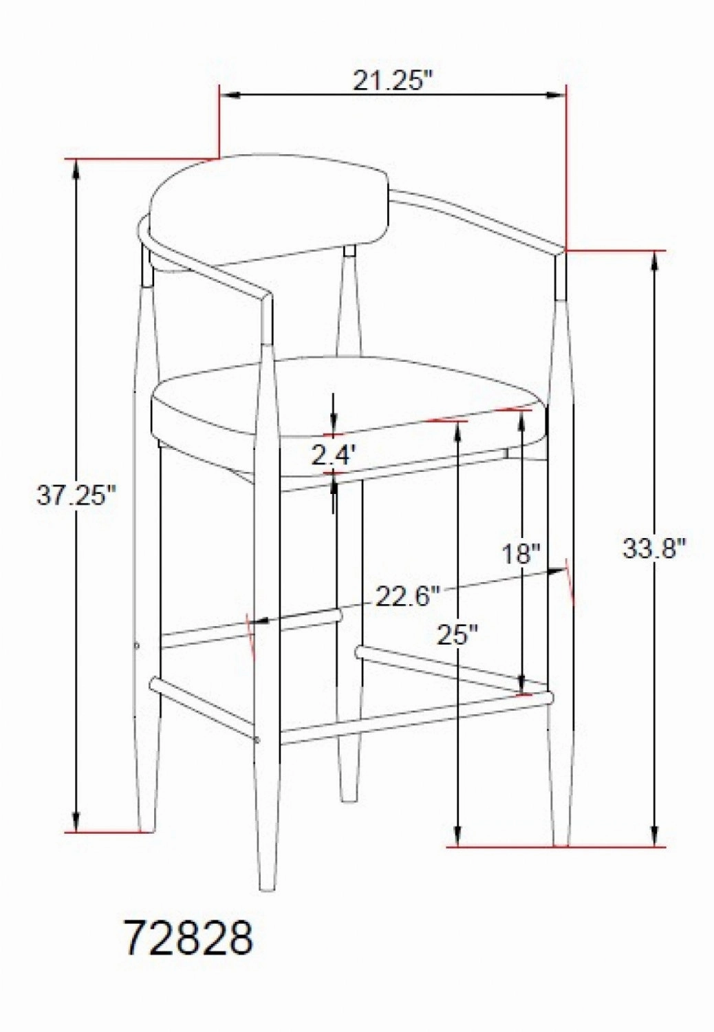 Callum Counter Stool - Beige - Set of Two