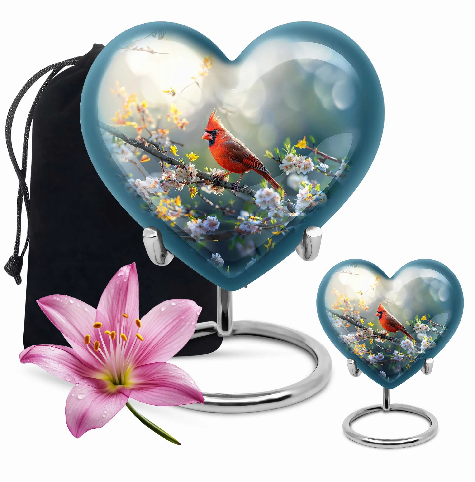 Cardinal Bird: Soul's Respite - The Timeless Memorial Urns for Adults