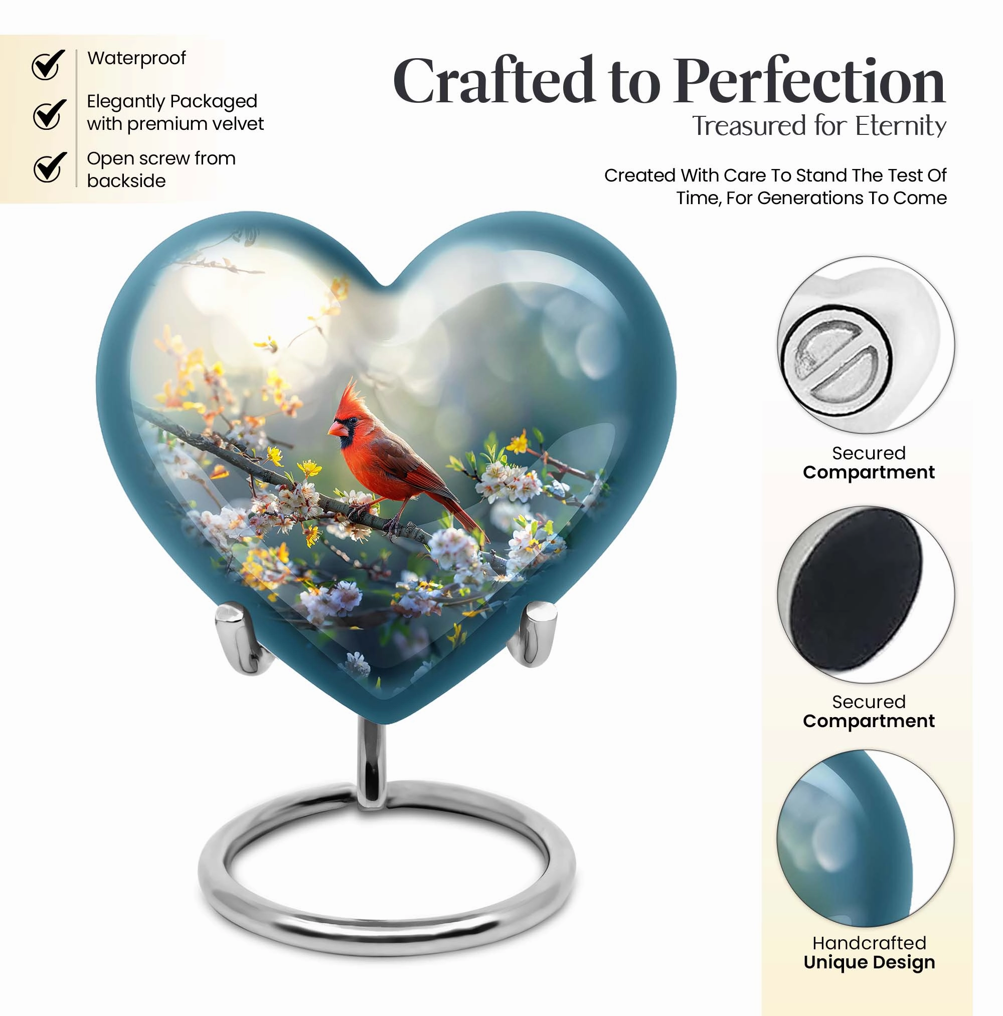 Cardinal Bird: Soul's Respite - The Timeless Memorial Urns for Adults
