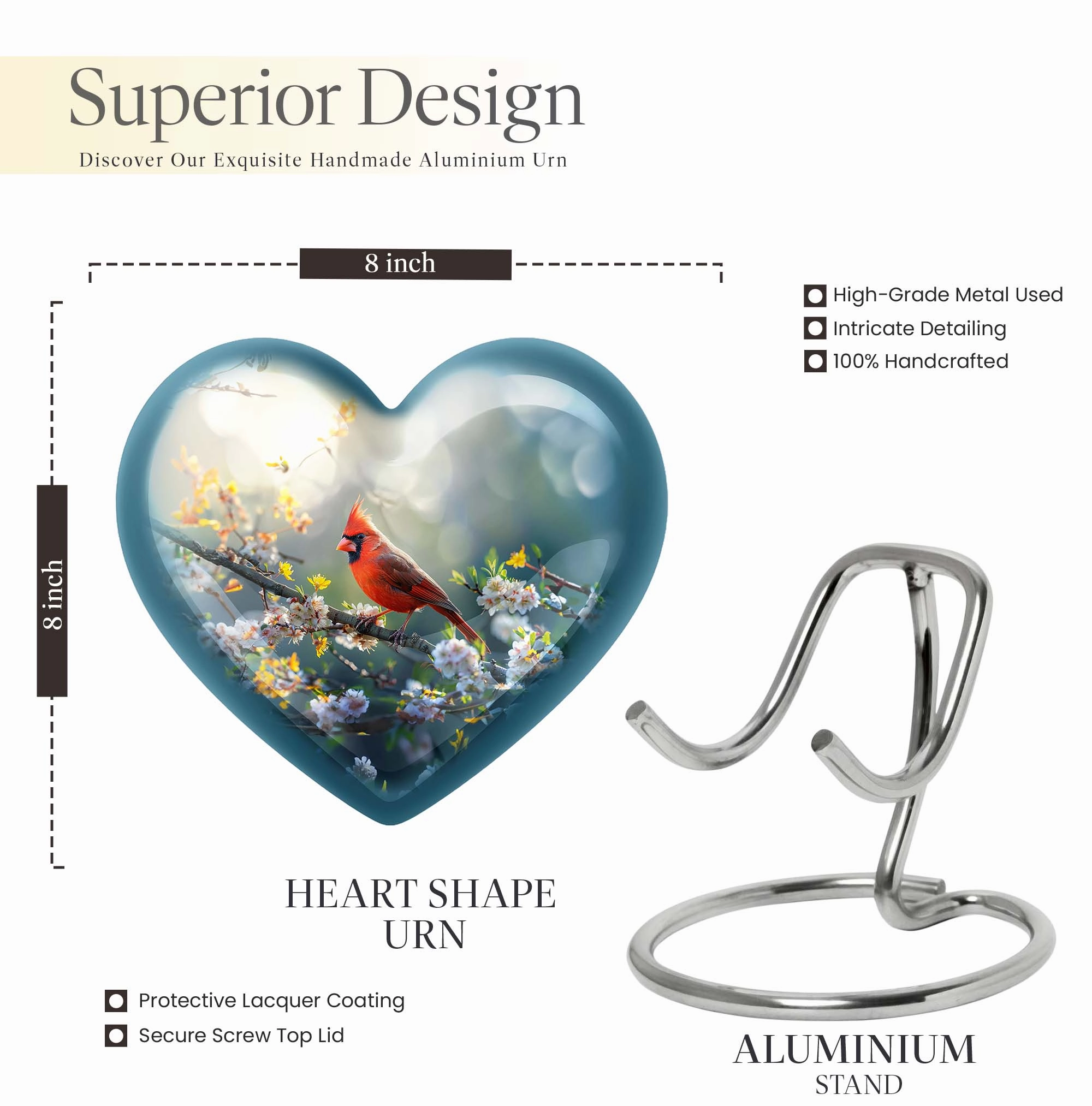 Cardinal Bird: Soul's Respite - The Timeless Memorial Urns for Adults