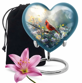 Cardinal Bird: Soul's Respite - The Timeless Memorial Urns for Adults