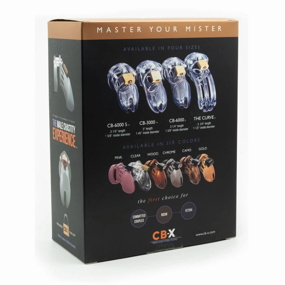CBX - CB-3000 3" Chastity Cock Cage and Lock Set (Black)