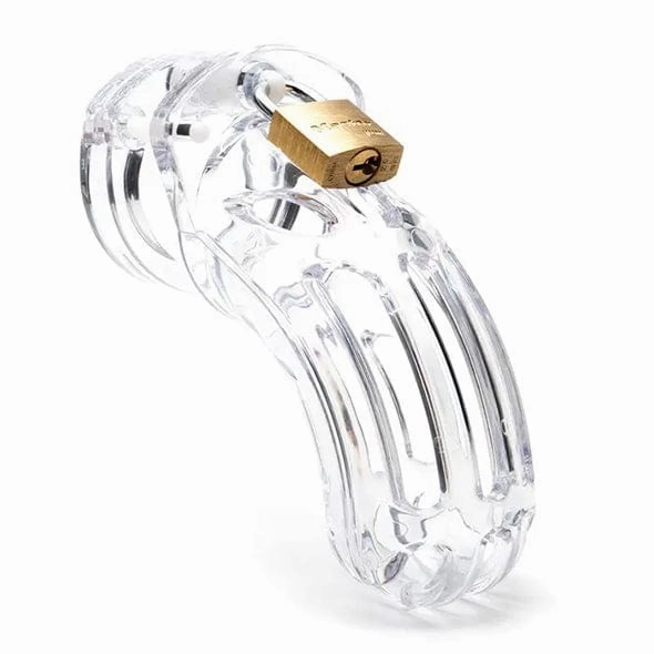 CBX - The Curve 3 3/4" Curved Cock Cage and Lock Chastity Set