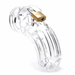 CBX - The Curve 3 3/4" Curved Cock Cage and Lock Chastity Set