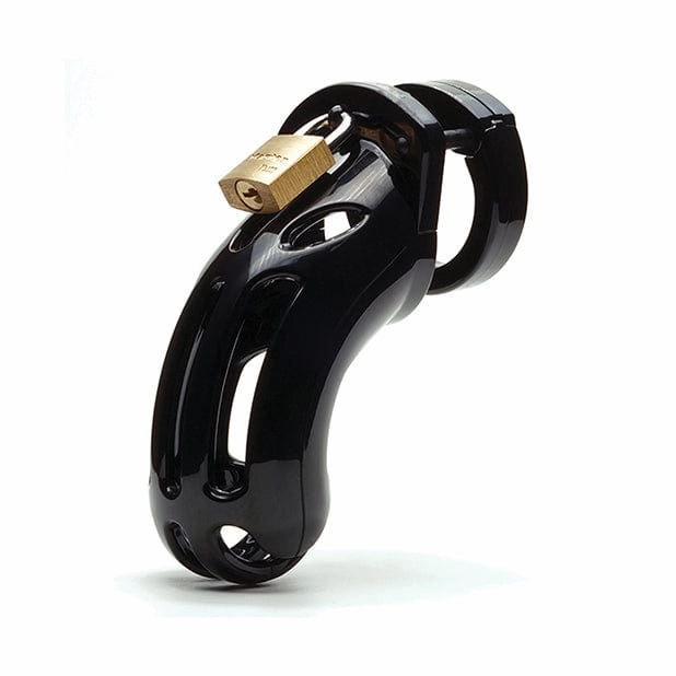 CBX - The Curve 3 3/4" Curved Cock Cage and Lock Chastity Set