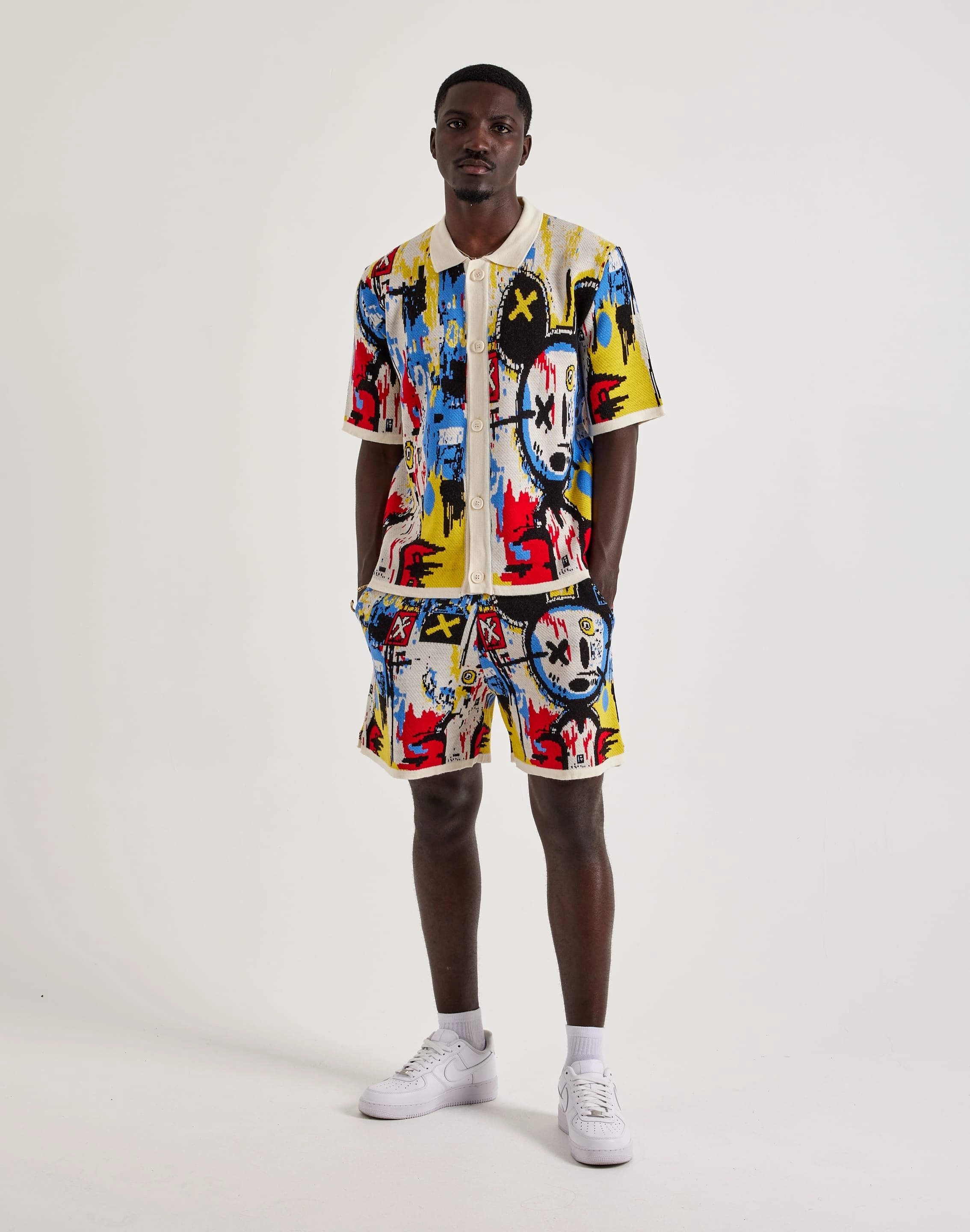 Chapter By Kohli Art Knit Button Shirt