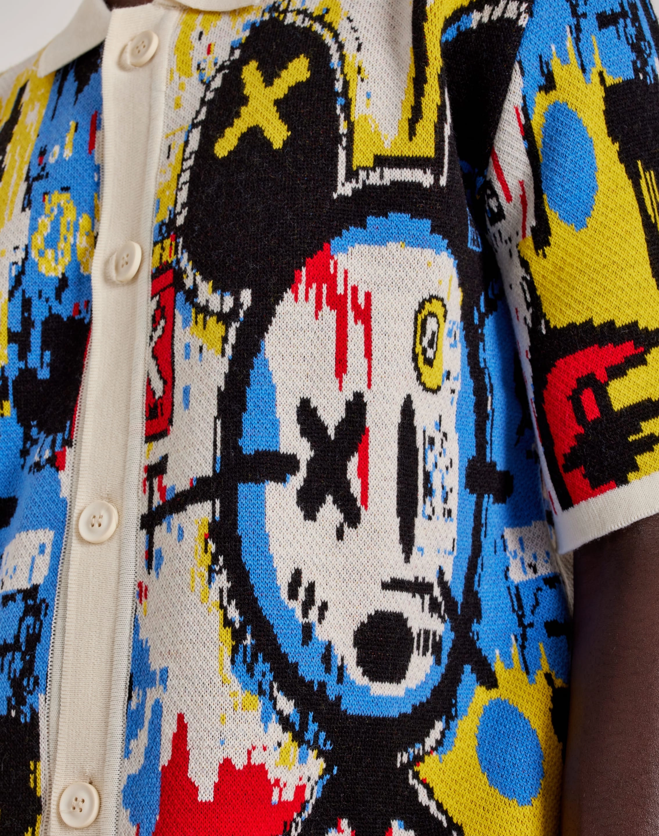 Chapter By Kohli Art Knit Button Shirt