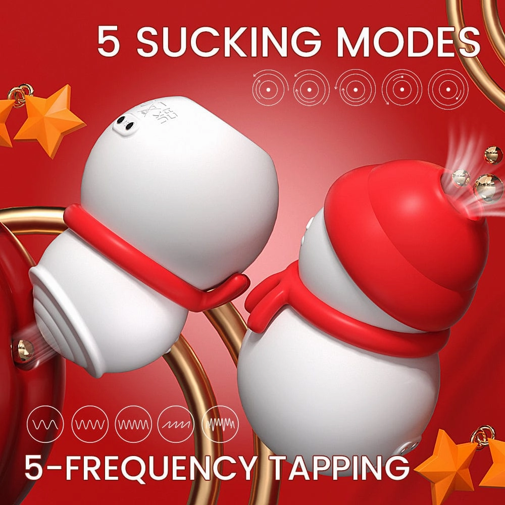 Christmas Snowman Sexual Stimulator 3 Speed And 2 Frequency Vibration Modes Semen Locking Functions