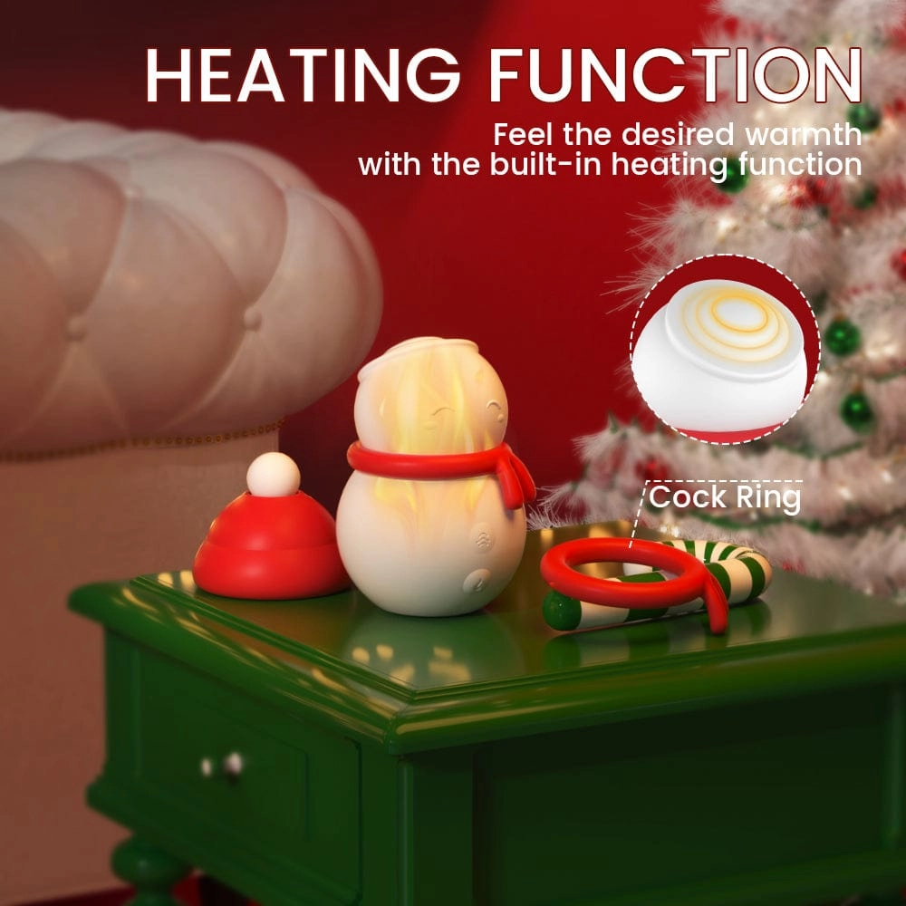 Christmas Snowman Sexual Stimulator 3 Speed And 2 Frequency Vibration Modes Semen Locking Functions