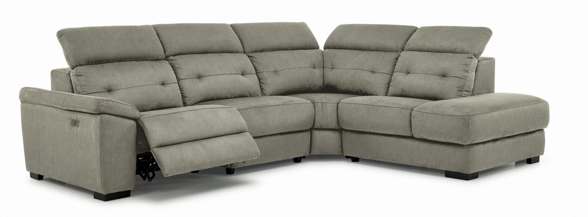 Colorado 4-Piece Power Reclining Sectional with Right-Facing Chaise - Silver