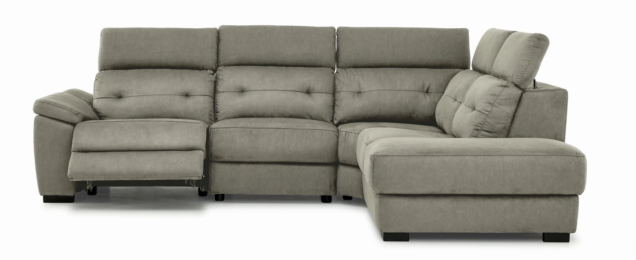 Colorado 4-Piece Power Reclining Sectional with Right-Facing Chaise - Silver