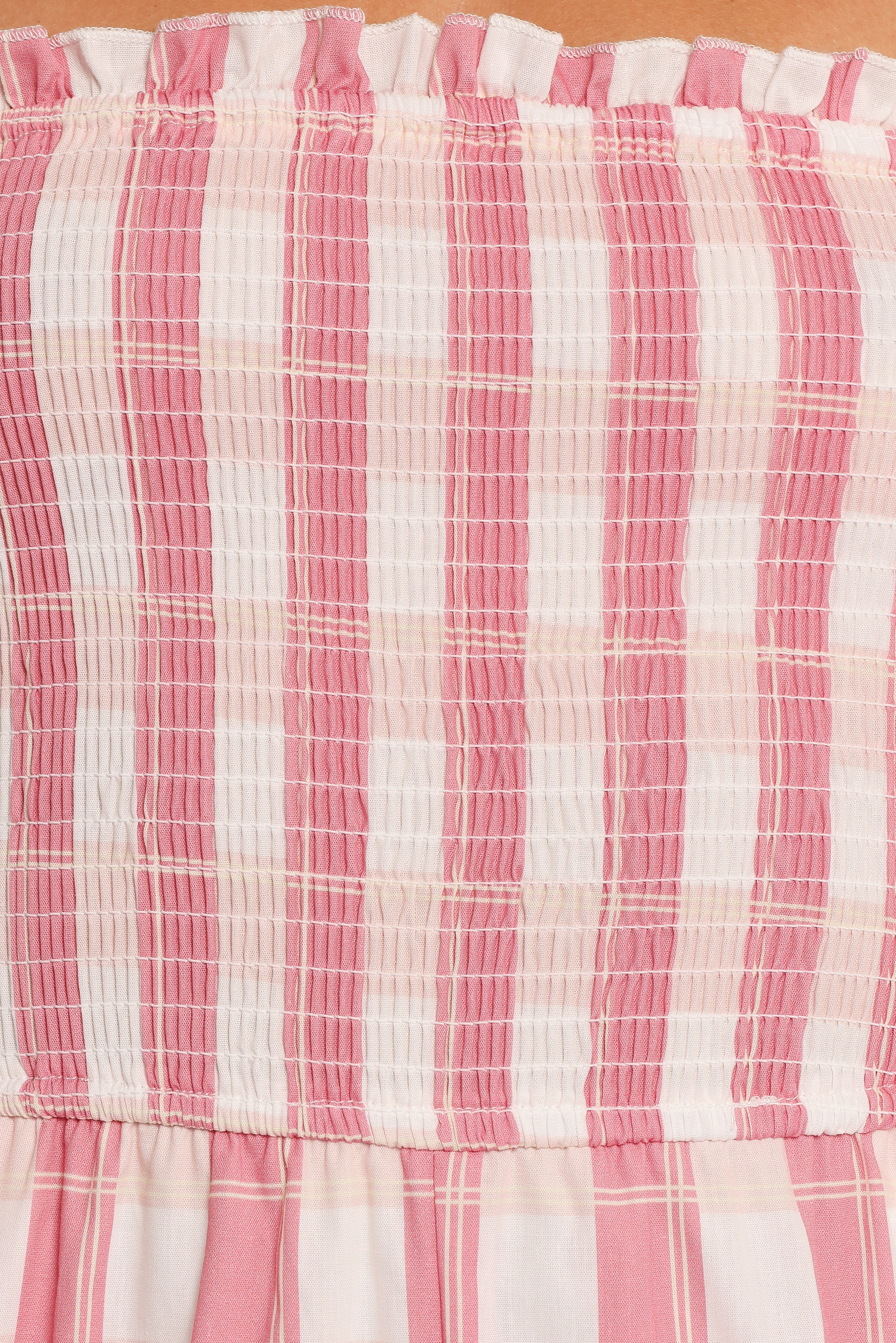 Cornelia Playsuit - Pink Gingham
