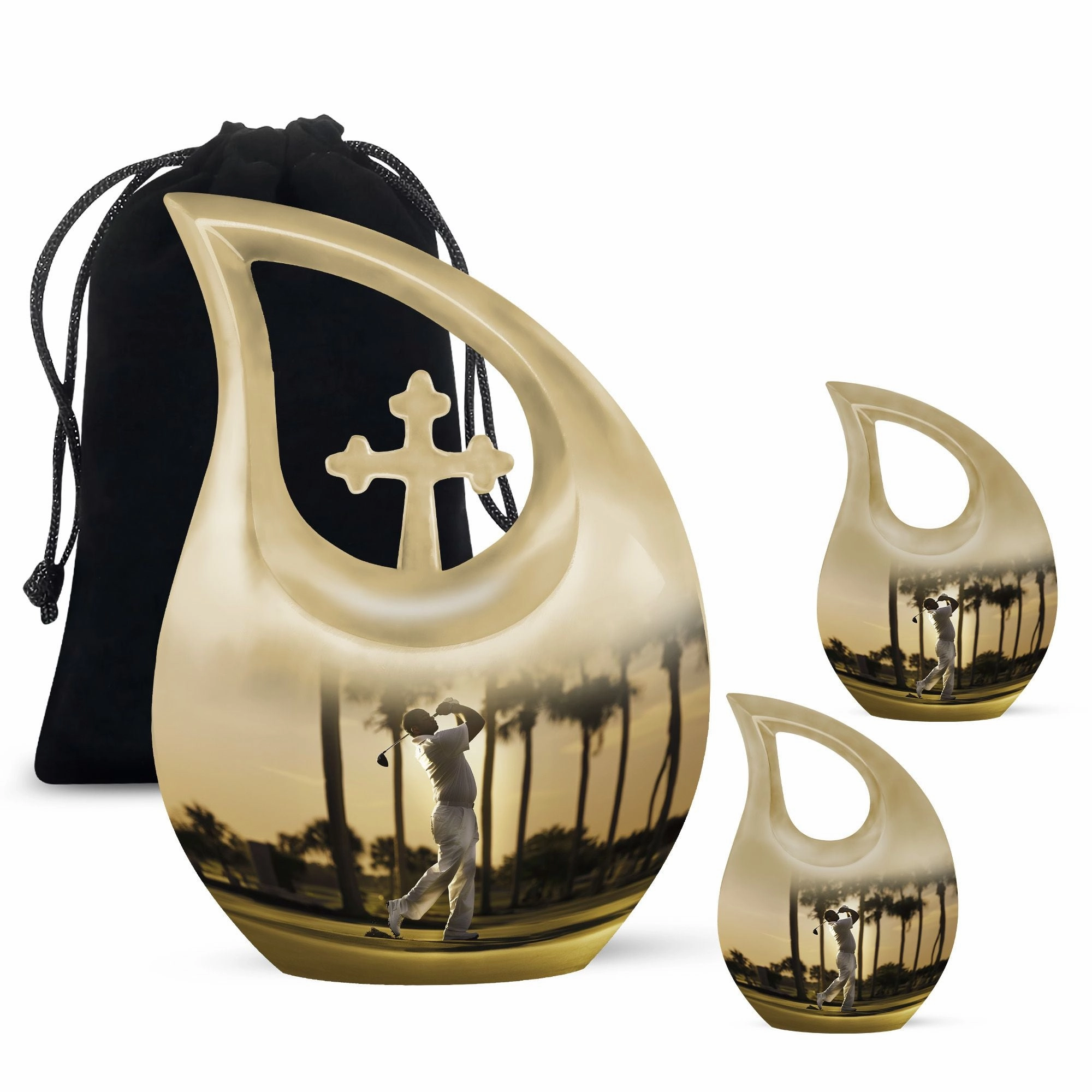 Cross Drop Golf Cremation Urn: An Admiring Memorial Tribute