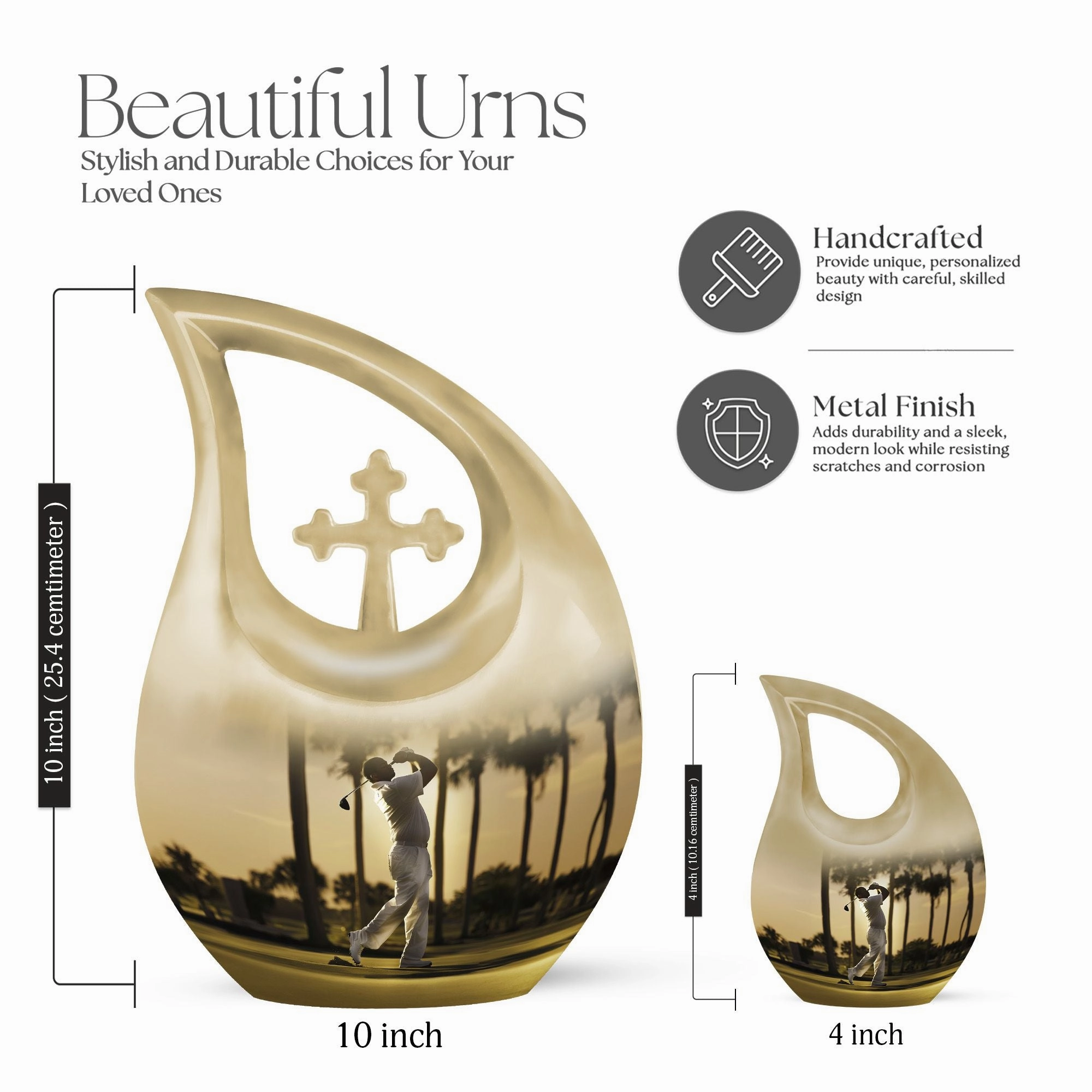 Cross Drop Golf Cremation Urn: An Admiring Memorial Tribute