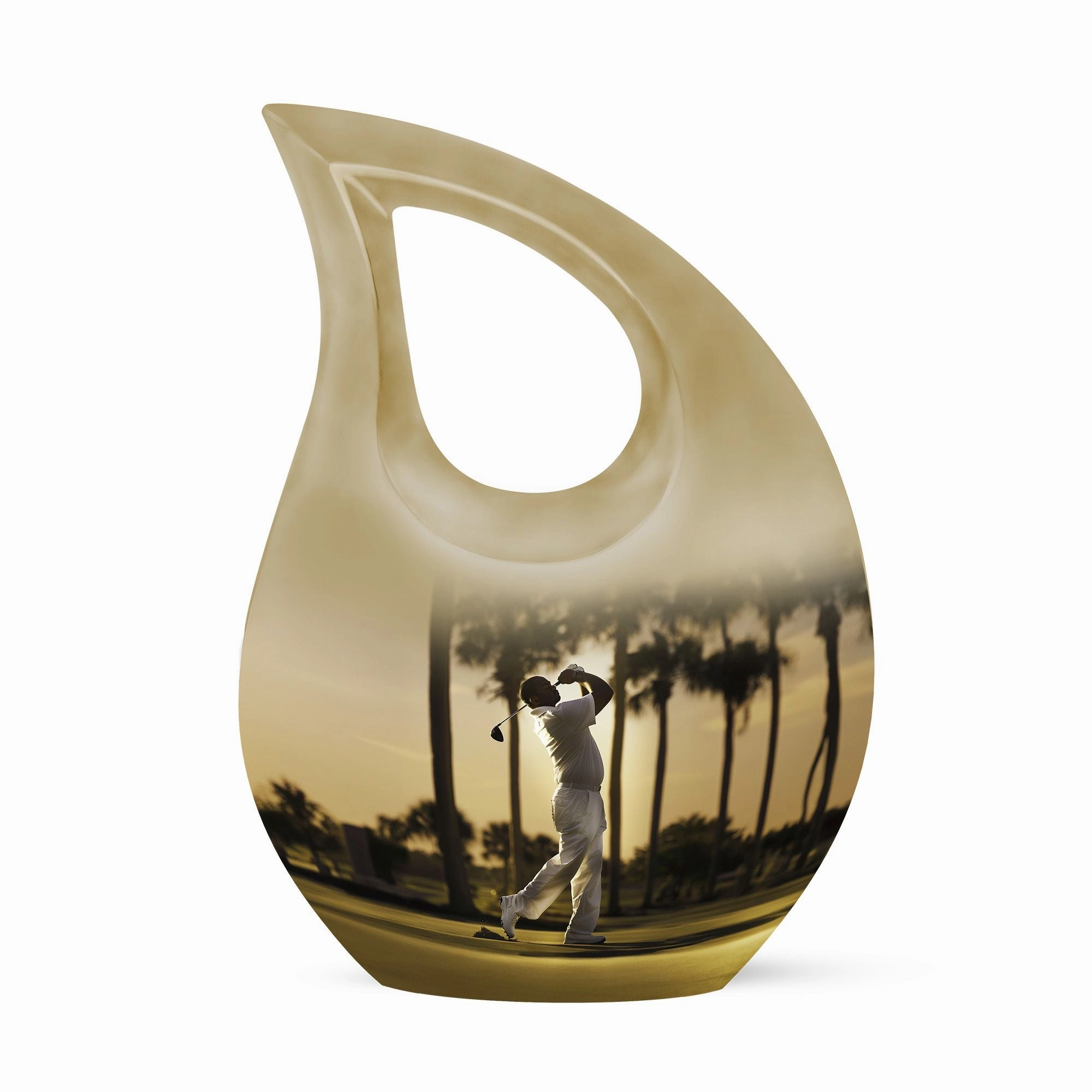 Cross Drop Golf Cremation Urn: An Admiring Memorial Tribute