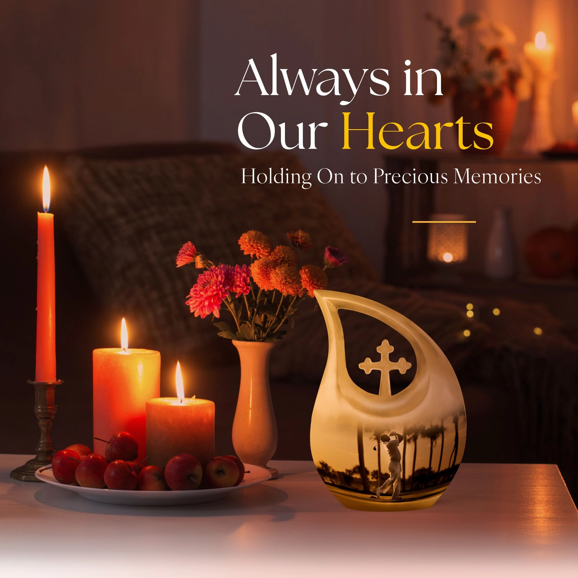 Cross Drop Golf Cremation Urn: An Admiring Memorial Tribute