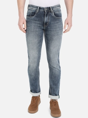 Denim Blue Washed Narrow Fit Jeans | Greenfibre