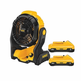 DeWALT DCE512B-KIT 20V Cordless Jobsite Fan w/ 4 Ah Dual Pack Battery