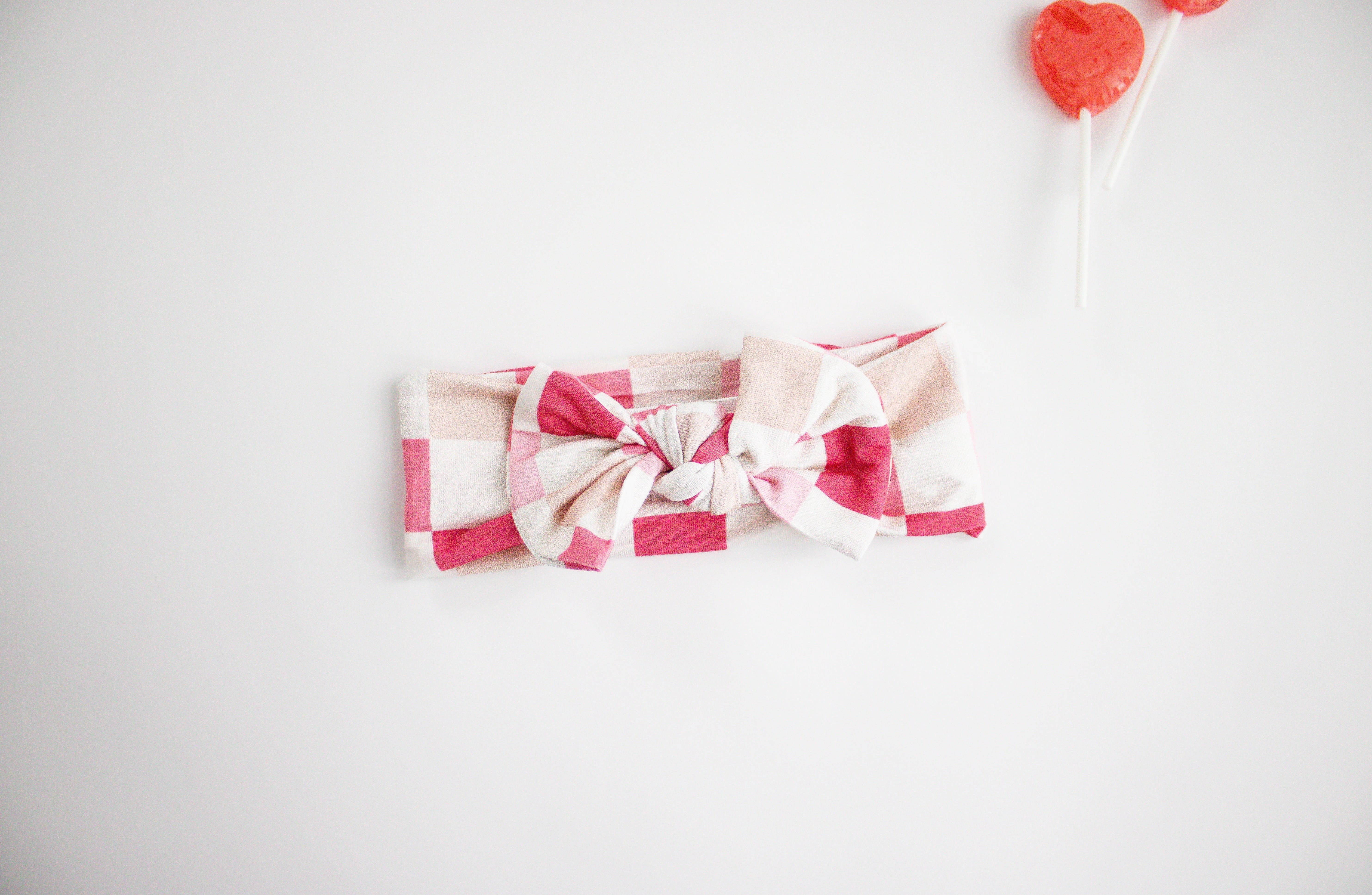 Dreamy Pink Checkers Dream Bow