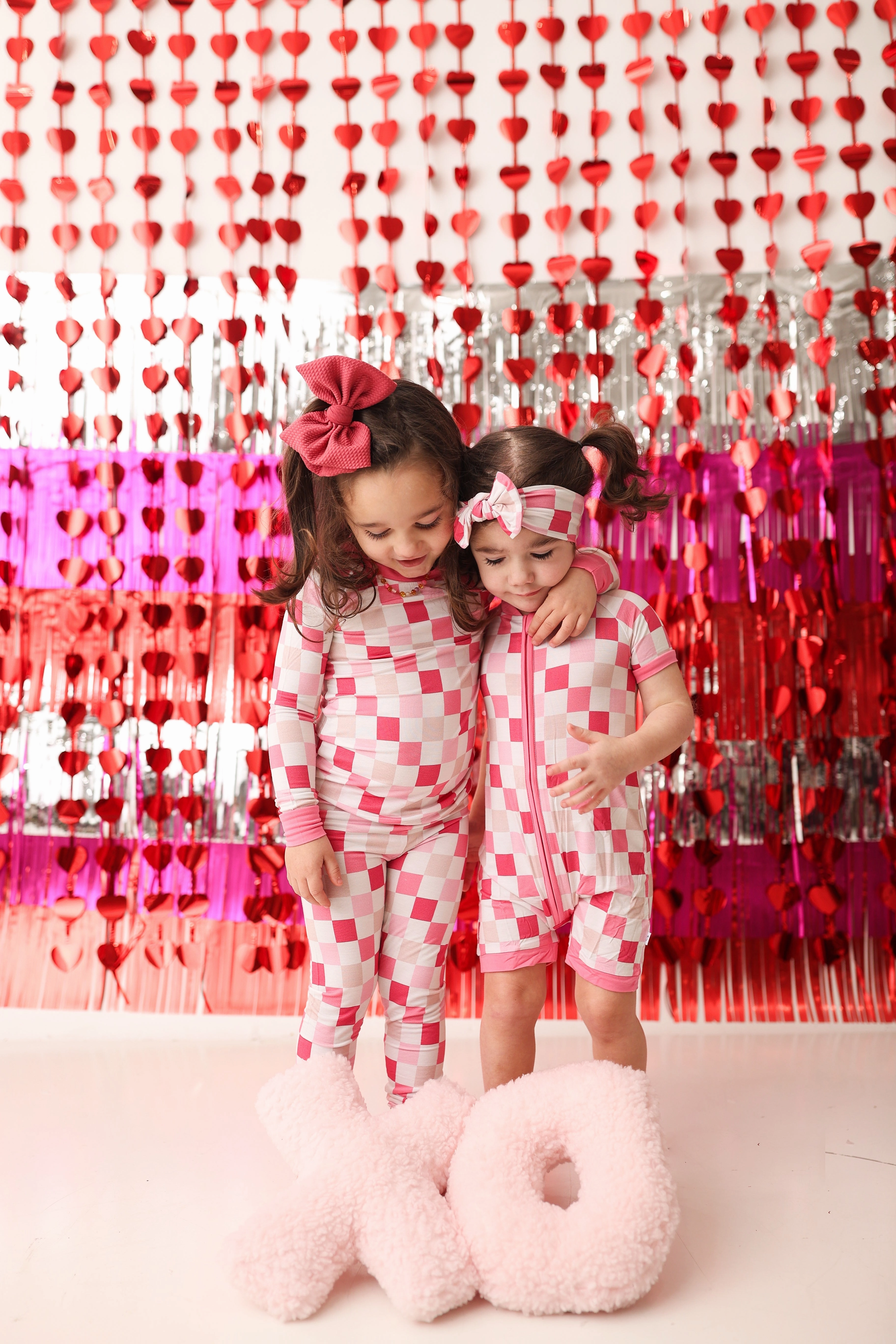 Dreamy Pink Checkers Dream Bow