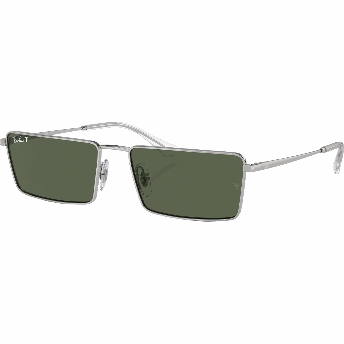 Emy Bio-Based - Polished Silver/Dark Green