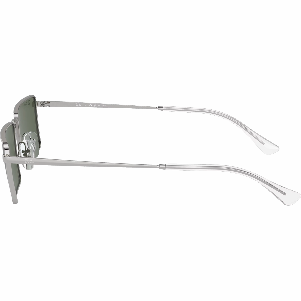 Emy Bio-Based - Polished Silver/Dark Green