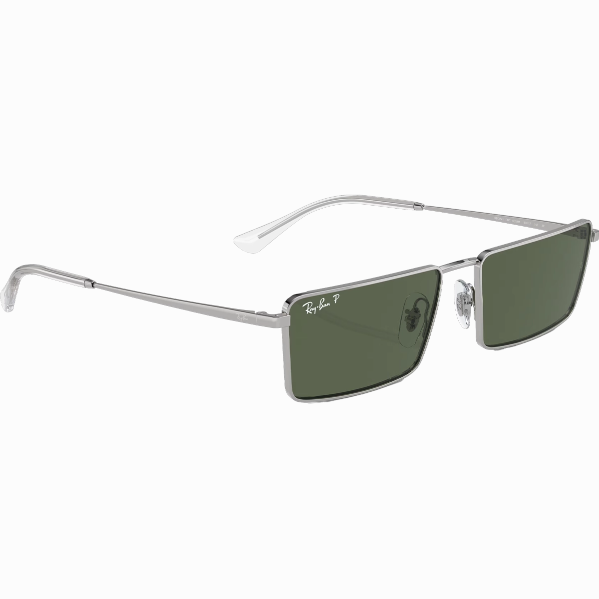 Emy Bio-Based - Polished Silver/Dark Green