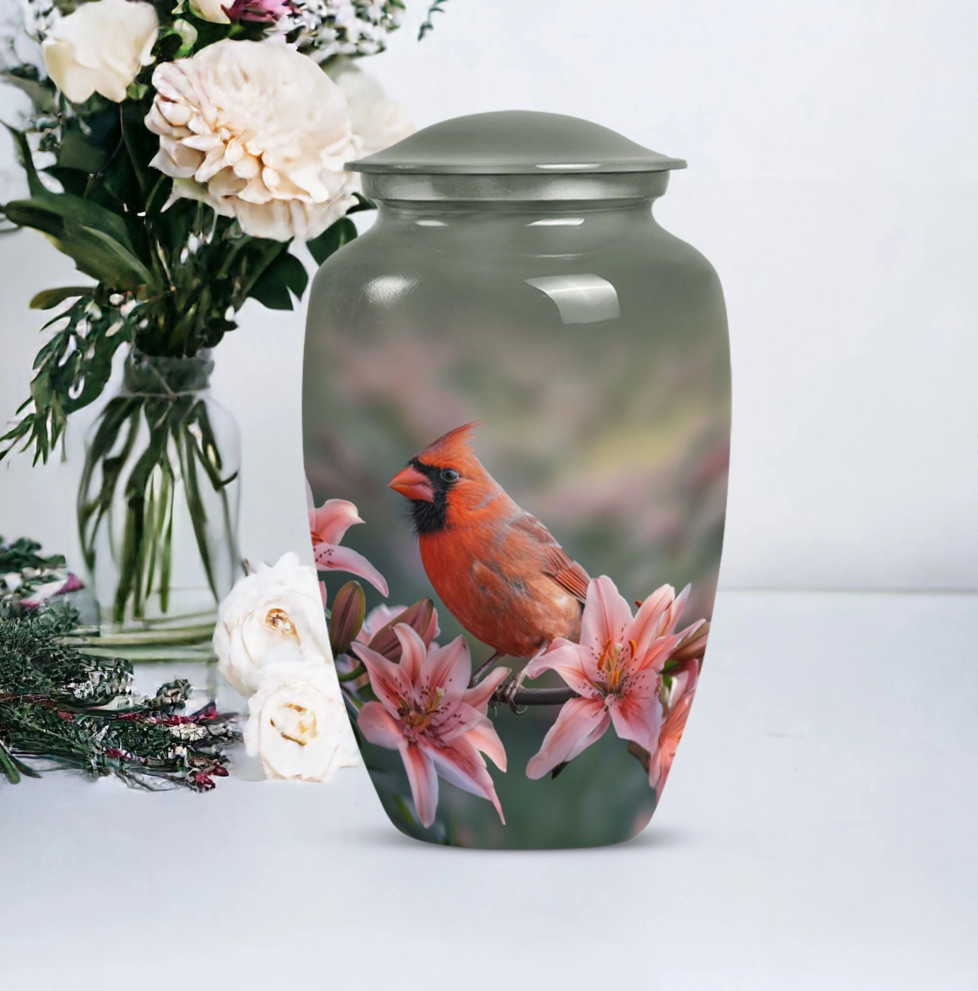 Eternity's Nest Cardinal Bird Medium Cremation Tribute