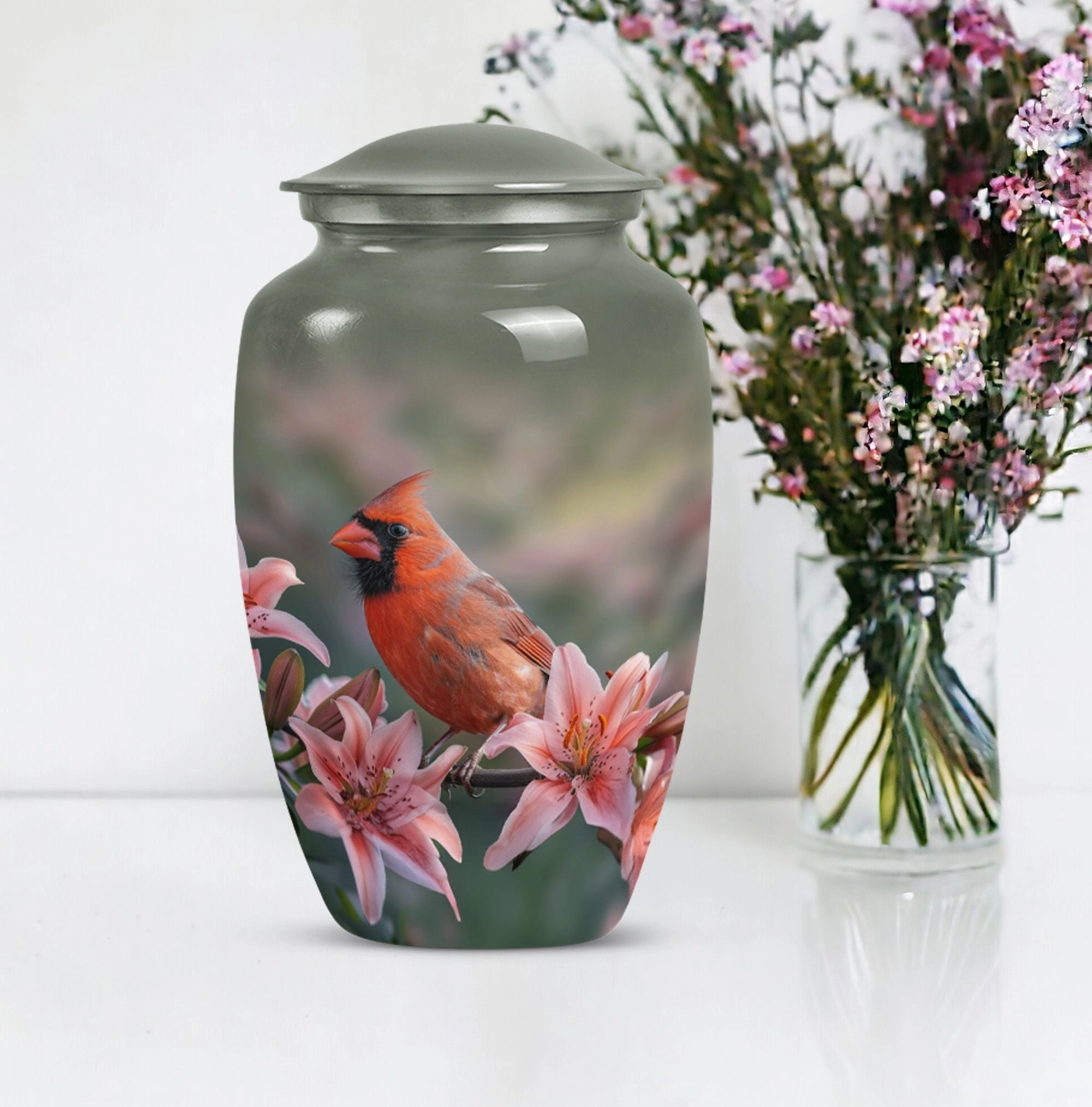 Eternity's Nest Cardinal Bird Medium Cremation Tribute