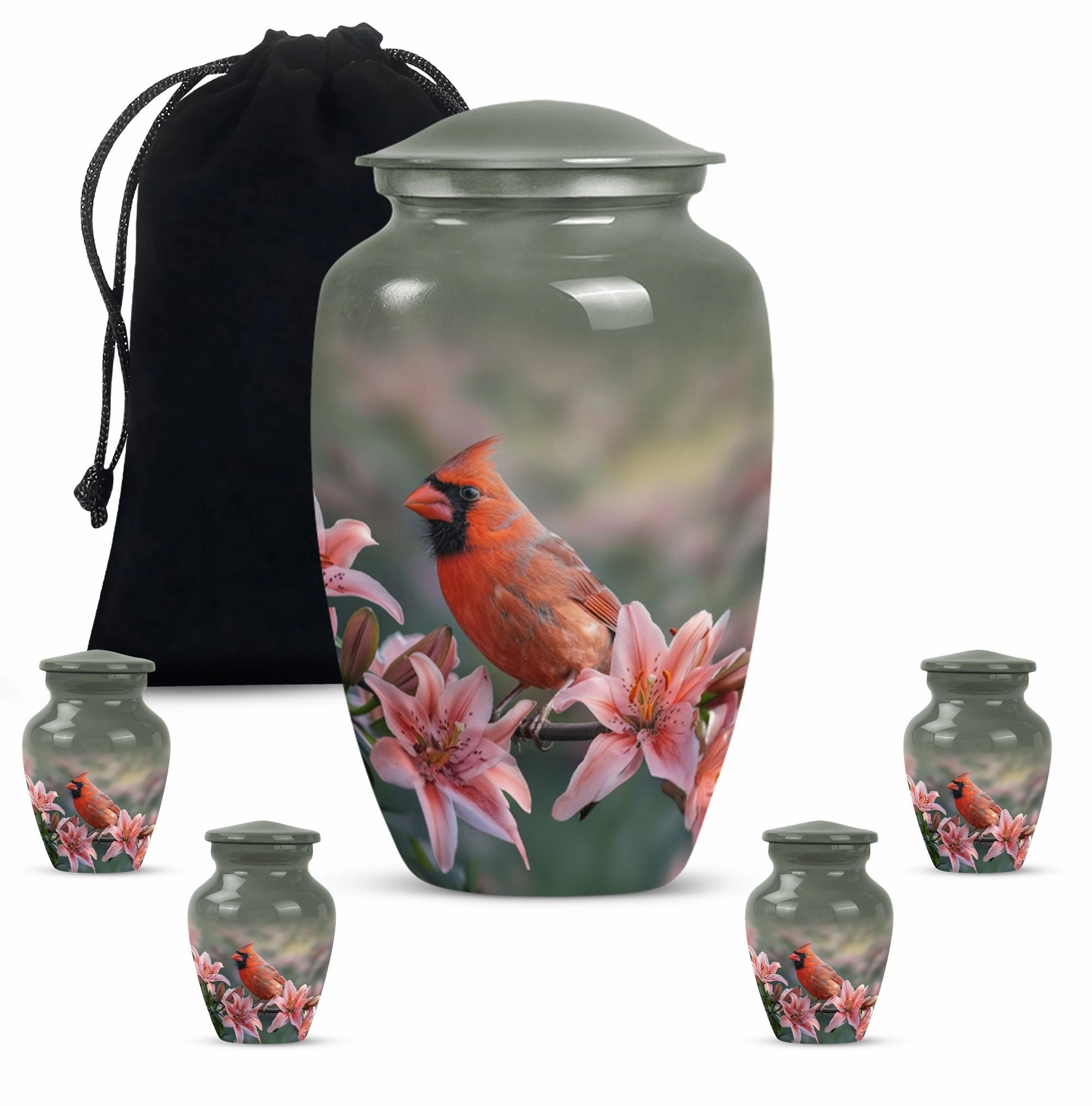 Eternity's Nest Cardinal Bird Medium Cremation Tribute