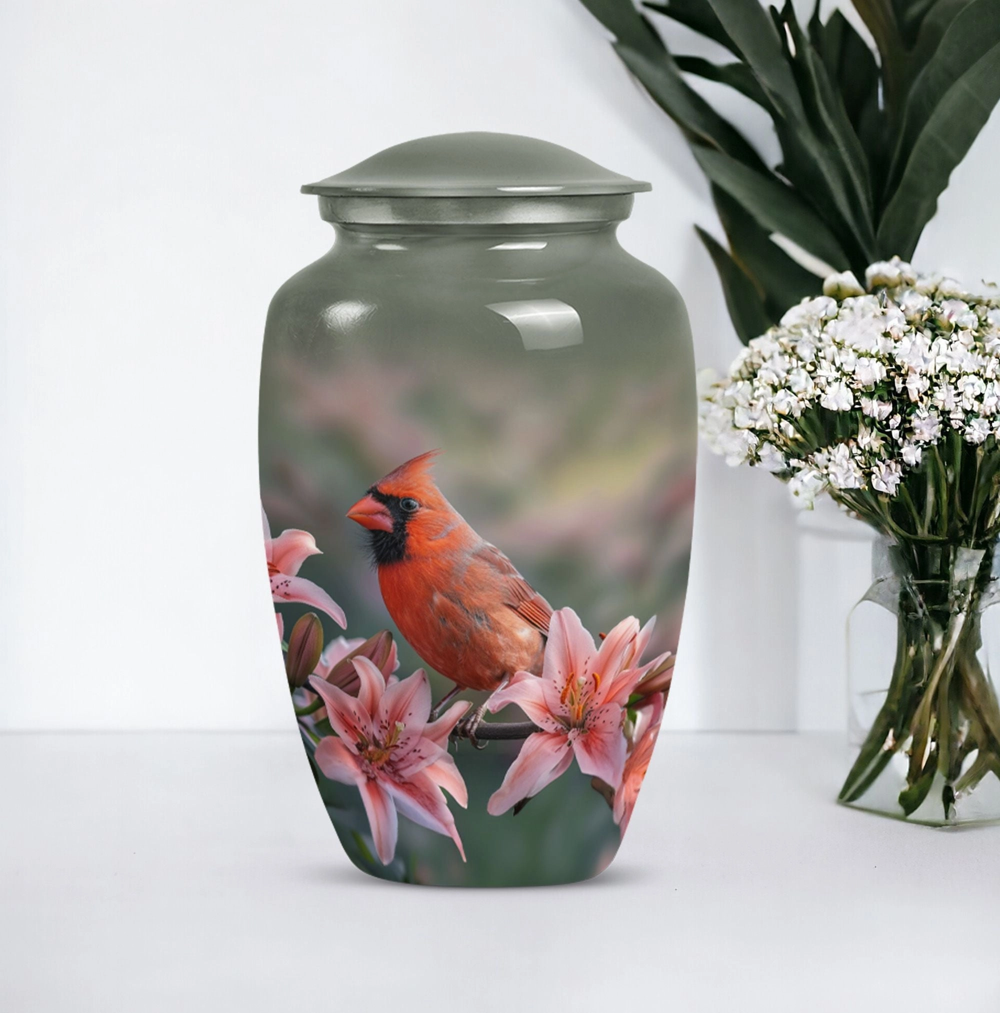 Eternity's Nest Cardinal Bird Medium Cremation Tribute