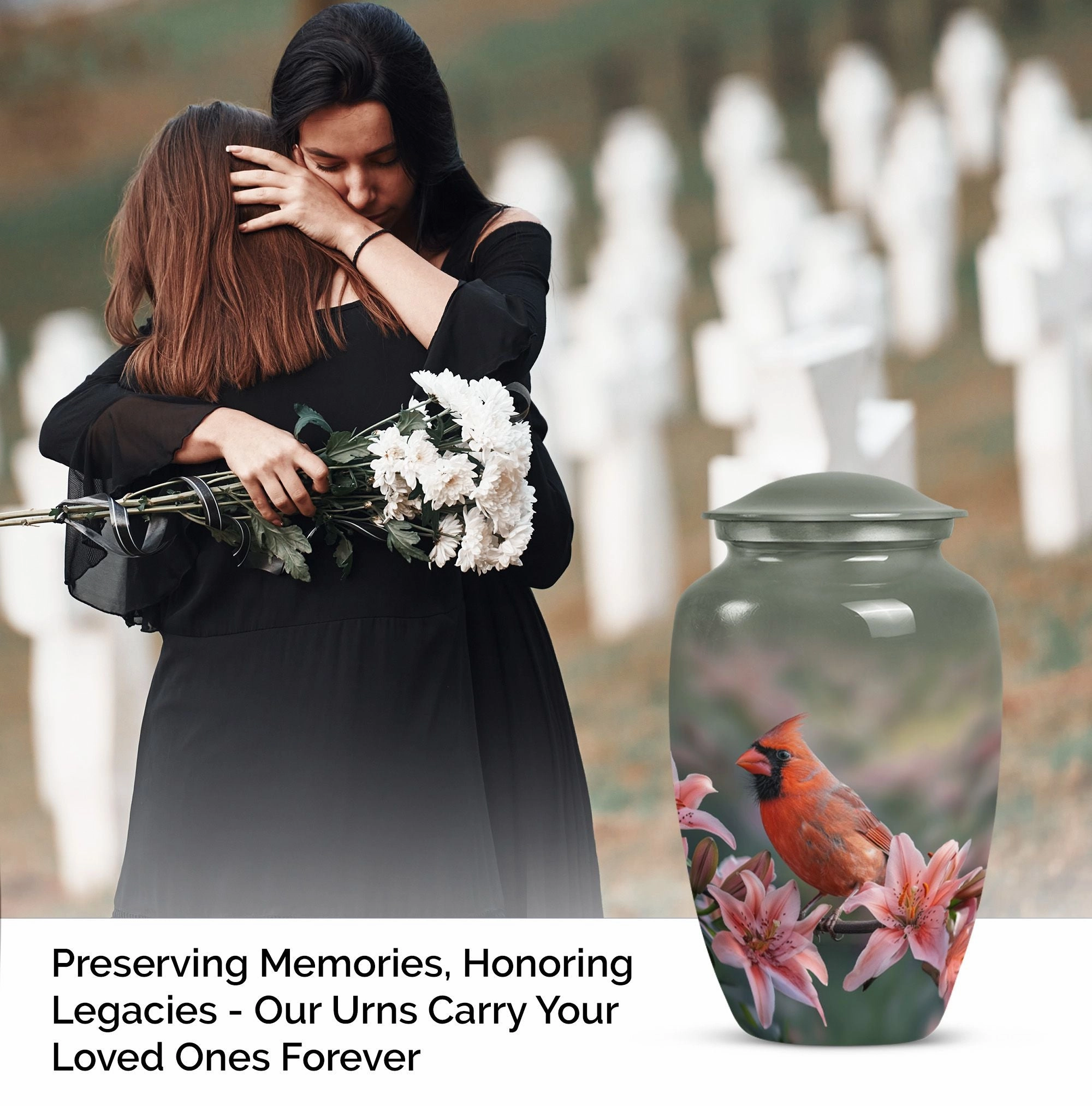 Eternity's Nest Cardinal Bird Medium Cremation Tribute