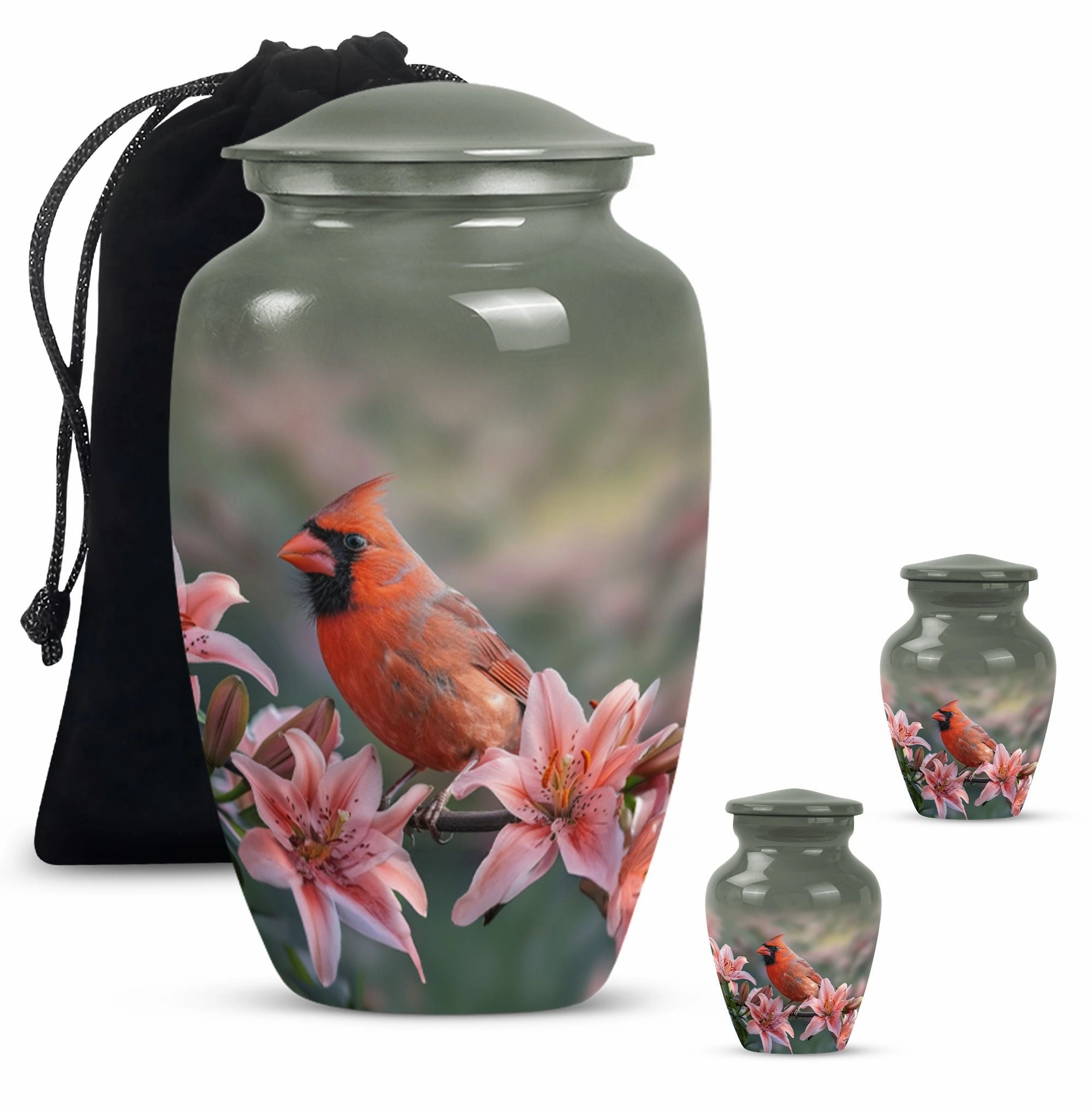 Eternity's Nest Cardinal Bird Medium Cremation Tribute