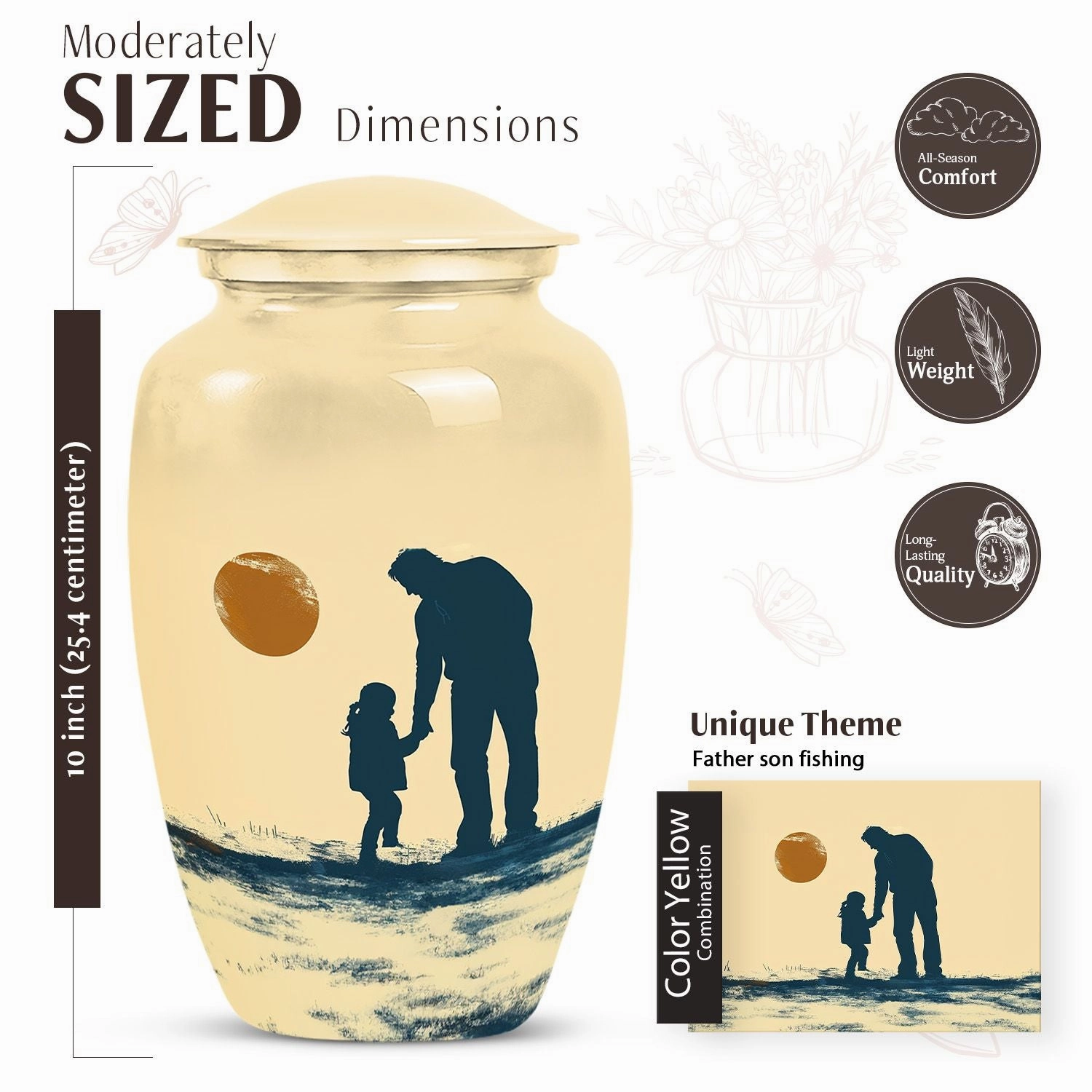 Father Son Fishing Voyage - Commemorative Cremation Urn